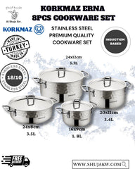 Korkmaz A1963-1 Erna 8Pcs Cookware Set