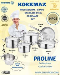 Korkmaz A1150 Proline 9 Pcs Cookware Set