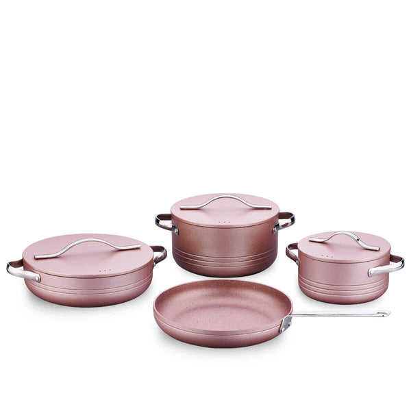 Korkmaz A2620 Linea Rosegold Plus 7Pcs Cookware Set