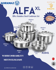 Korkmaz A1641 Alfa 11Pcs Cookware Set